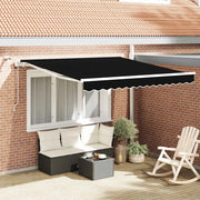 Tenda Retrattile Nero 300 x 250 cm Poliestere e Metallo