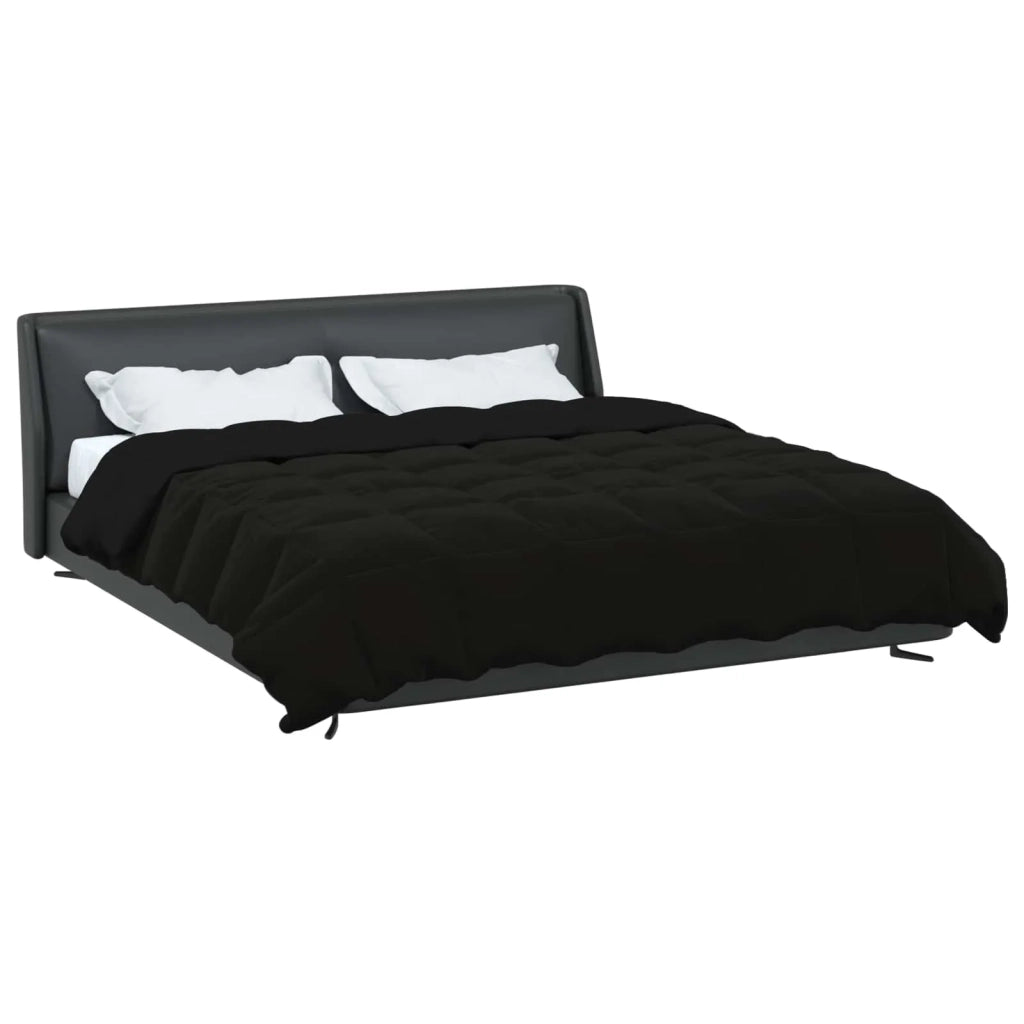 Piumone | Duvet Completo Annuale Nero 240 x 260 cm Microfibra