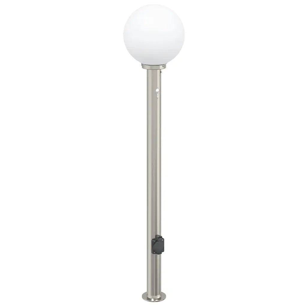 Lampioni a dissuasore con sensore e presa 3 pz 120 cm Acciaio Inox IP44 4006110