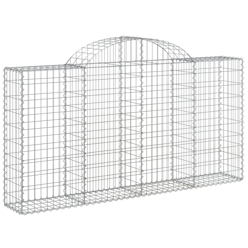 Cesti Gabbioni ad Arco 11 pz 200x30x100/120 cm Ferro Zincato 3146119
