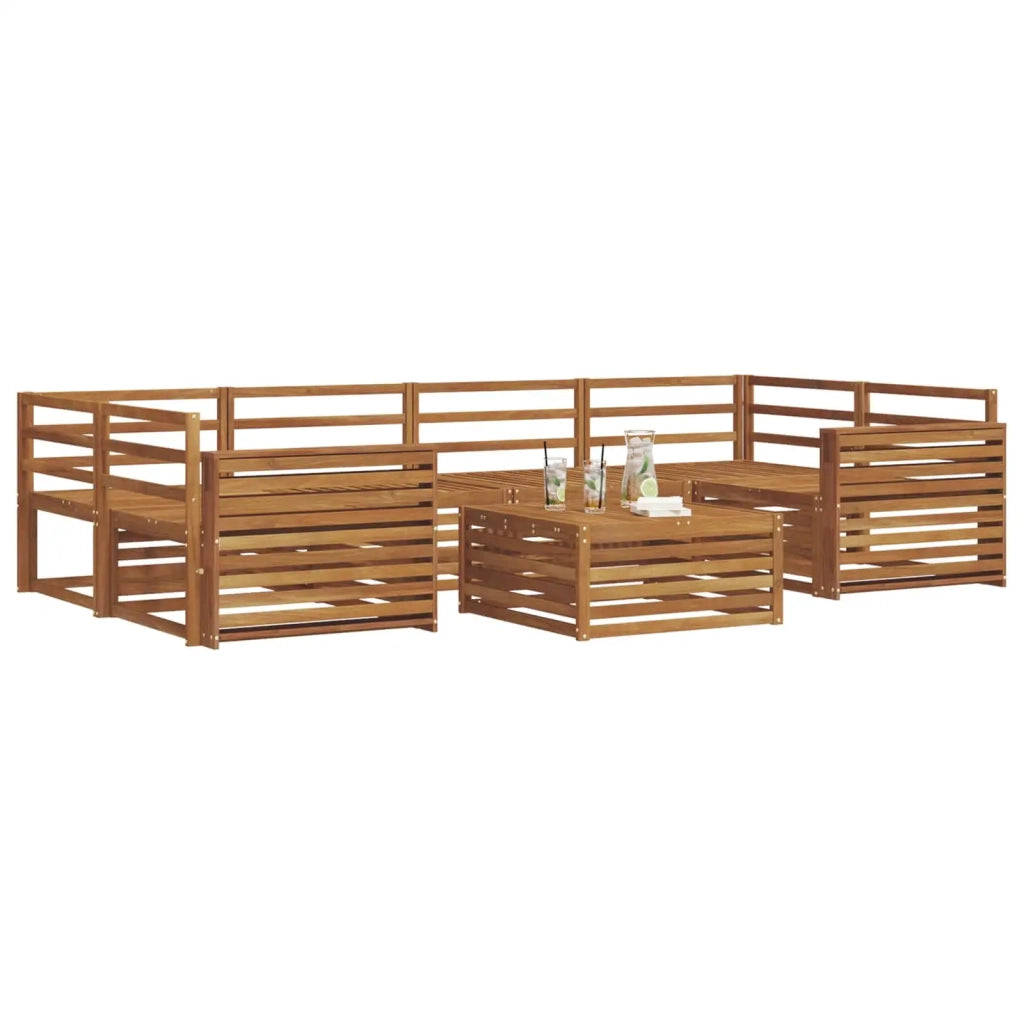 Set di divani da esterno 7 pcs Naturale 3373104