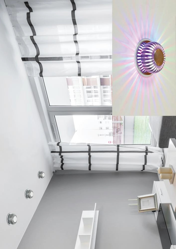 Plafoniera LED RGB rotonda cromata SA-09 Candellux