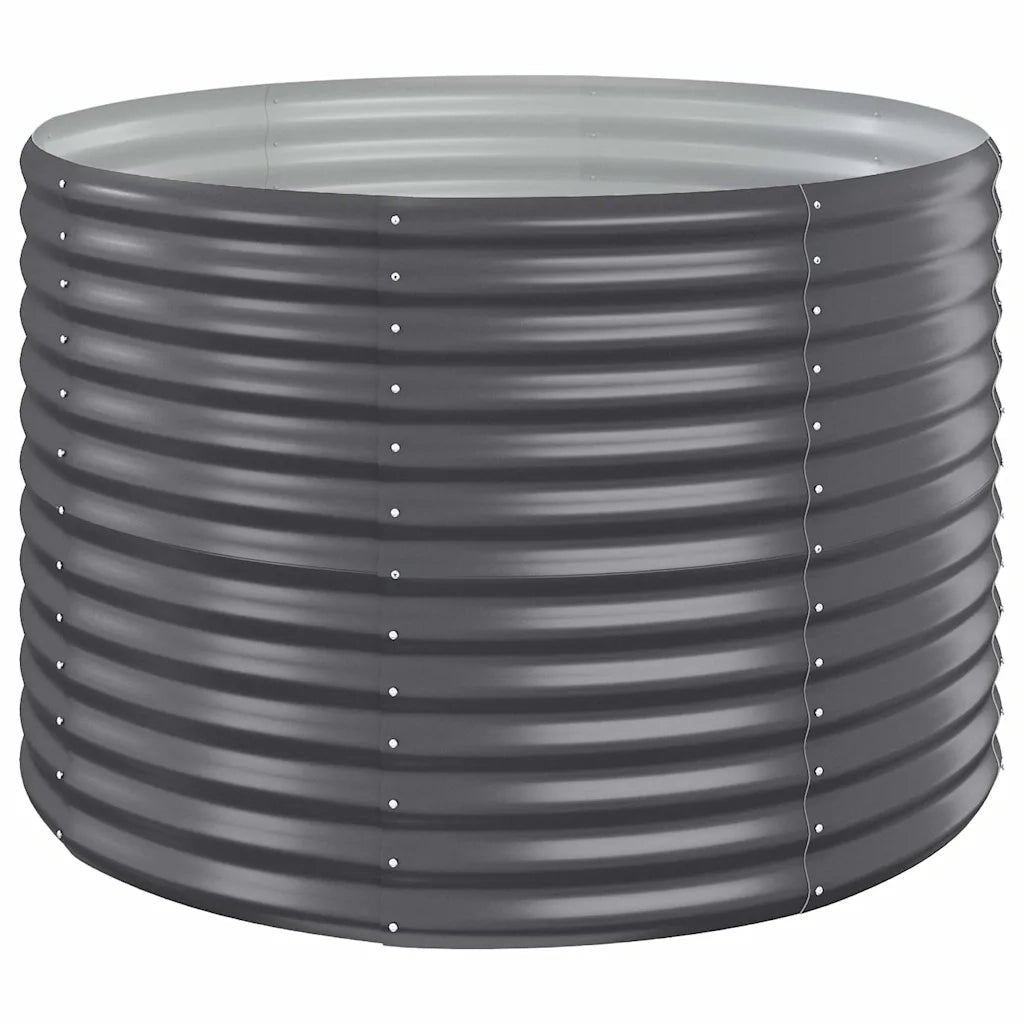 Vaso Giardino Acciaio Verniciato Polvere 100x100x68cm Antracite cod mxl 50618
