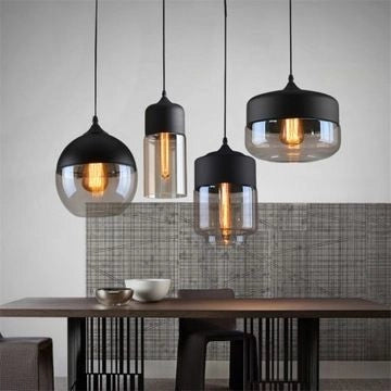 Lampada Da Soffitto Pensile Di Vetro Zenit A Black