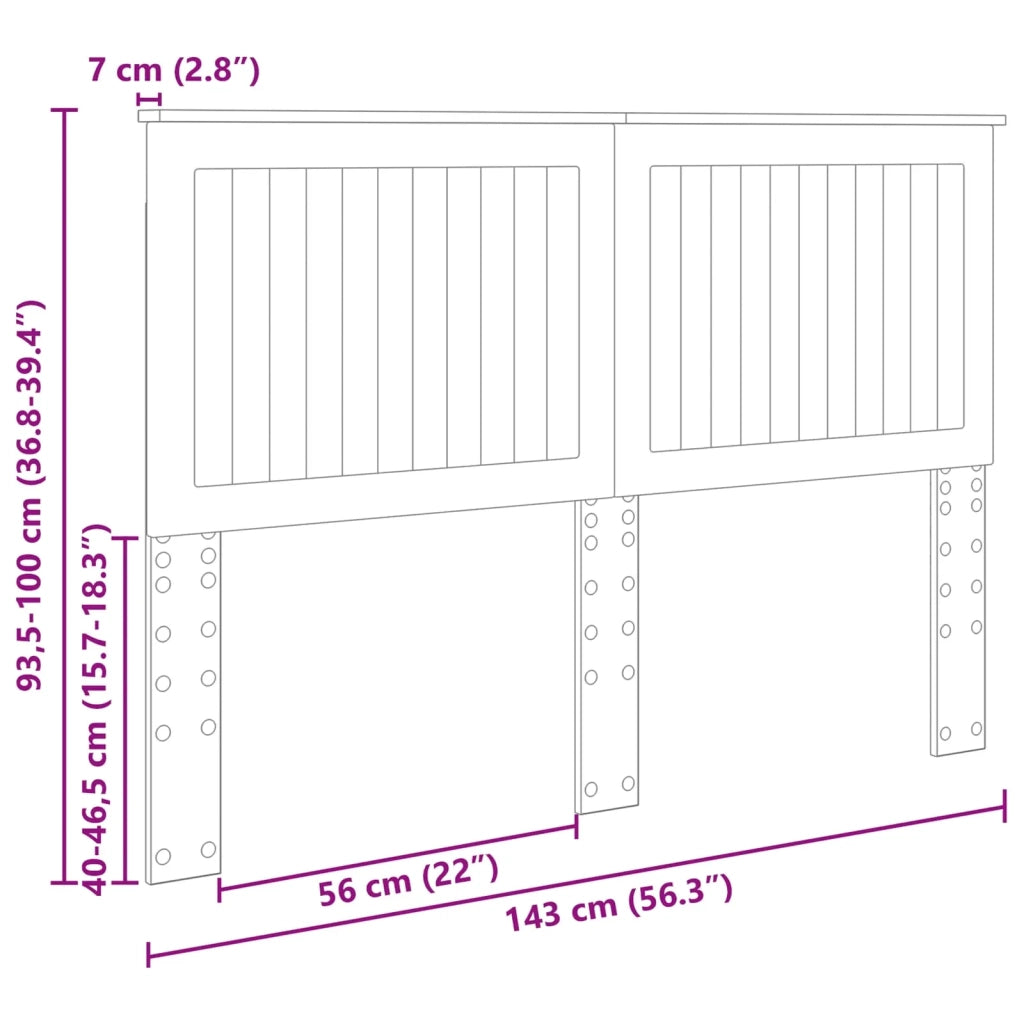 Testiera con testiera Legno vecchio 140 cm Legno multistrato