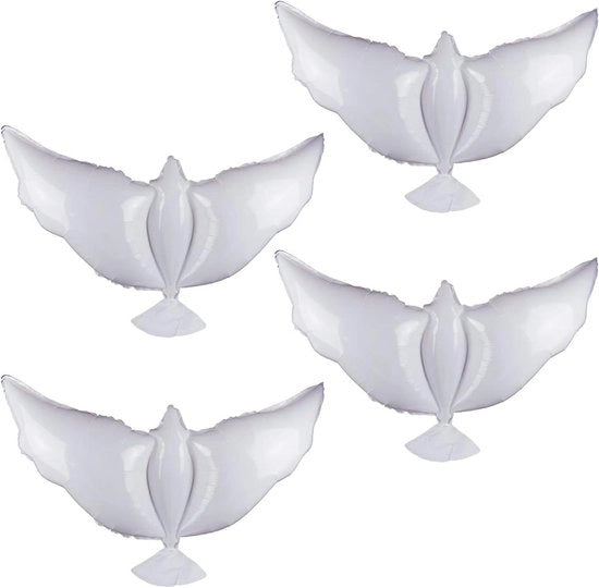 Set di 4 grandi palloni di carta di colomba per ricorrenze e decorazione di festa