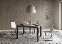 Tavolo Allungabile 140-244x90x77 cm Linea Tortora Telaio Antracite