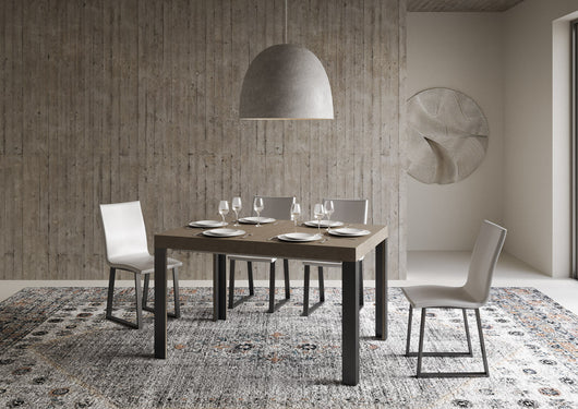 Tavolo Allungabile 140-244x90x77 cm Linea Tortora Telaio Antracite