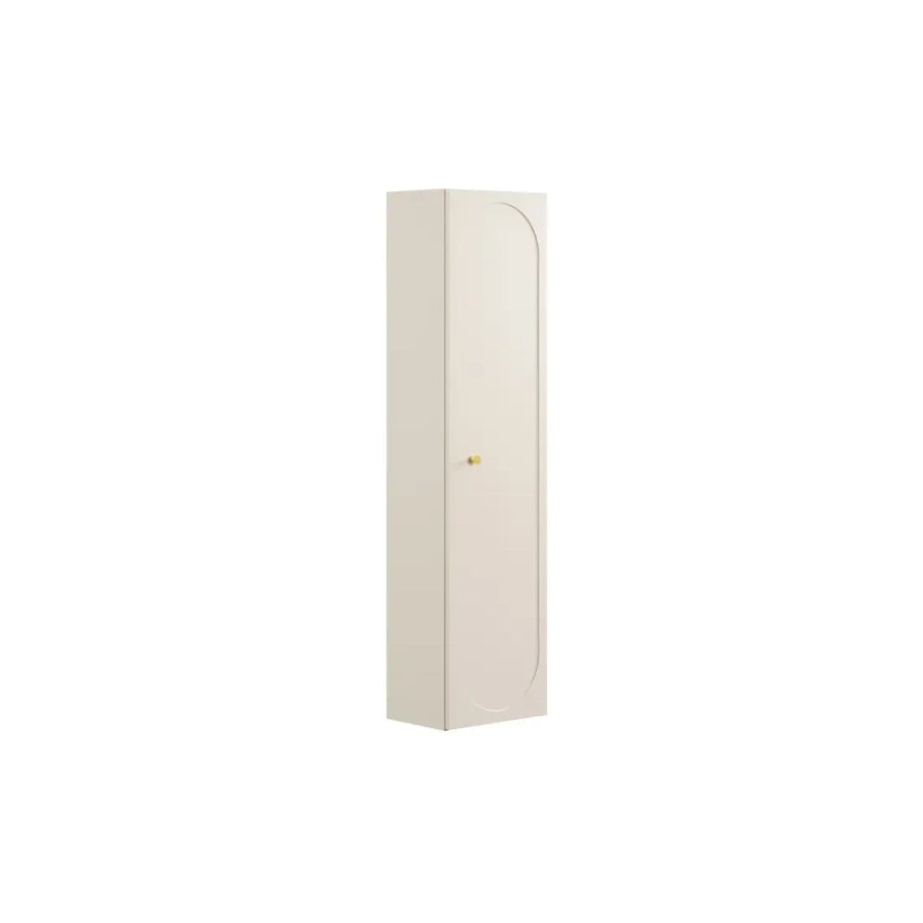 Colonna TORNADO 140 cm – Finitura sabbia – 1 porta, 4 ripiani, stile contemporaneo