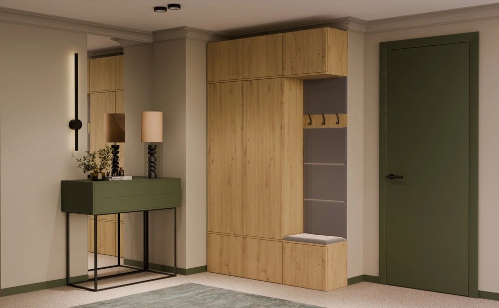 Guardaroba HAGA III/2sz1w rovere artisan 2x armadio + appendiabiti