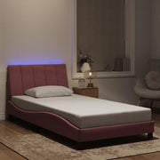 Giroletto con Luci LED Rosa 100x200 cm in Velluto