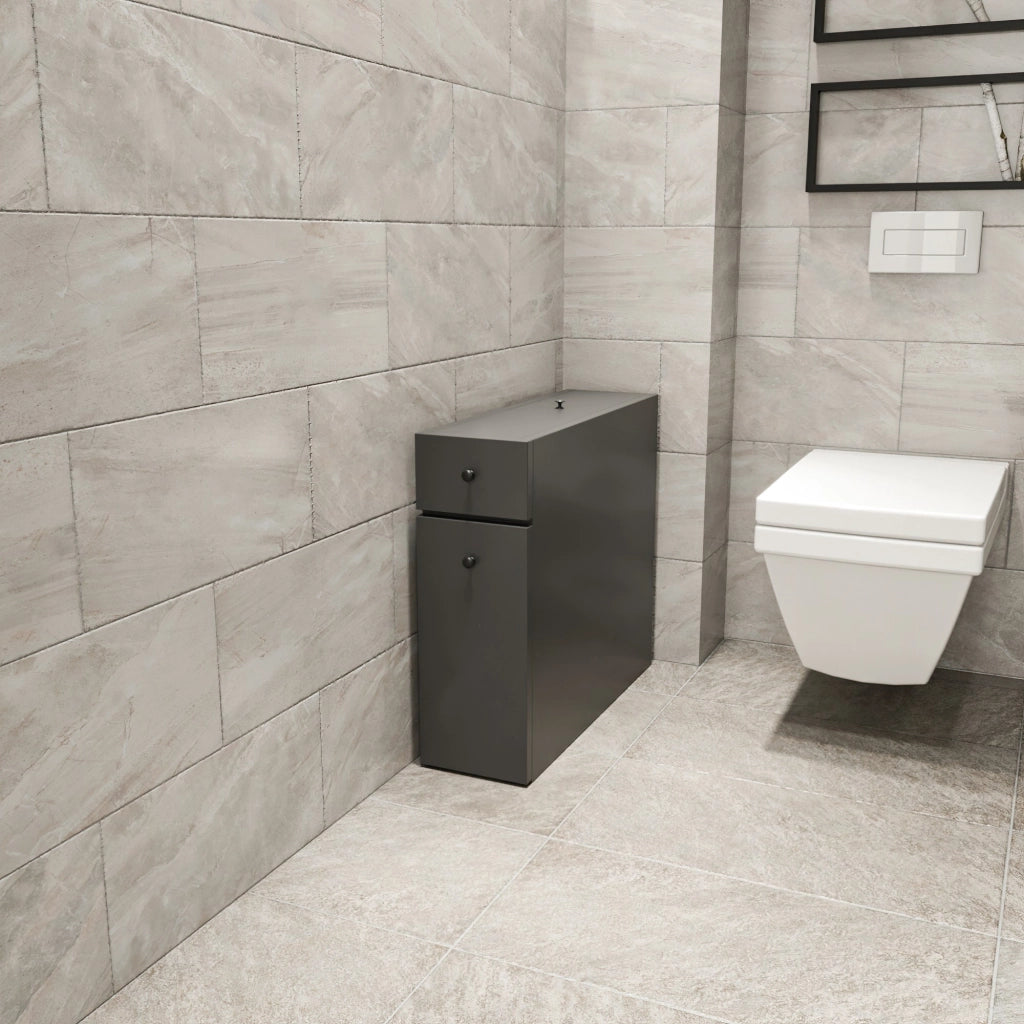 Mobile bagno in legno "Calencia" - 60 x 19 x 55 cm - Grigio antracite