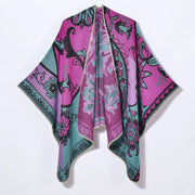 Nuovo scialle da donna in jacquard con spacco in stile retr¨°