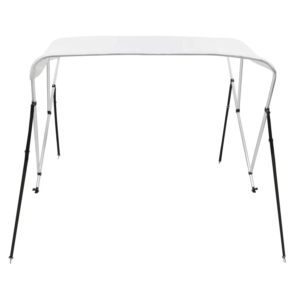Bimini di Prua con Tendalino a 3 Archi Bianco 183x140x137 cm 92359