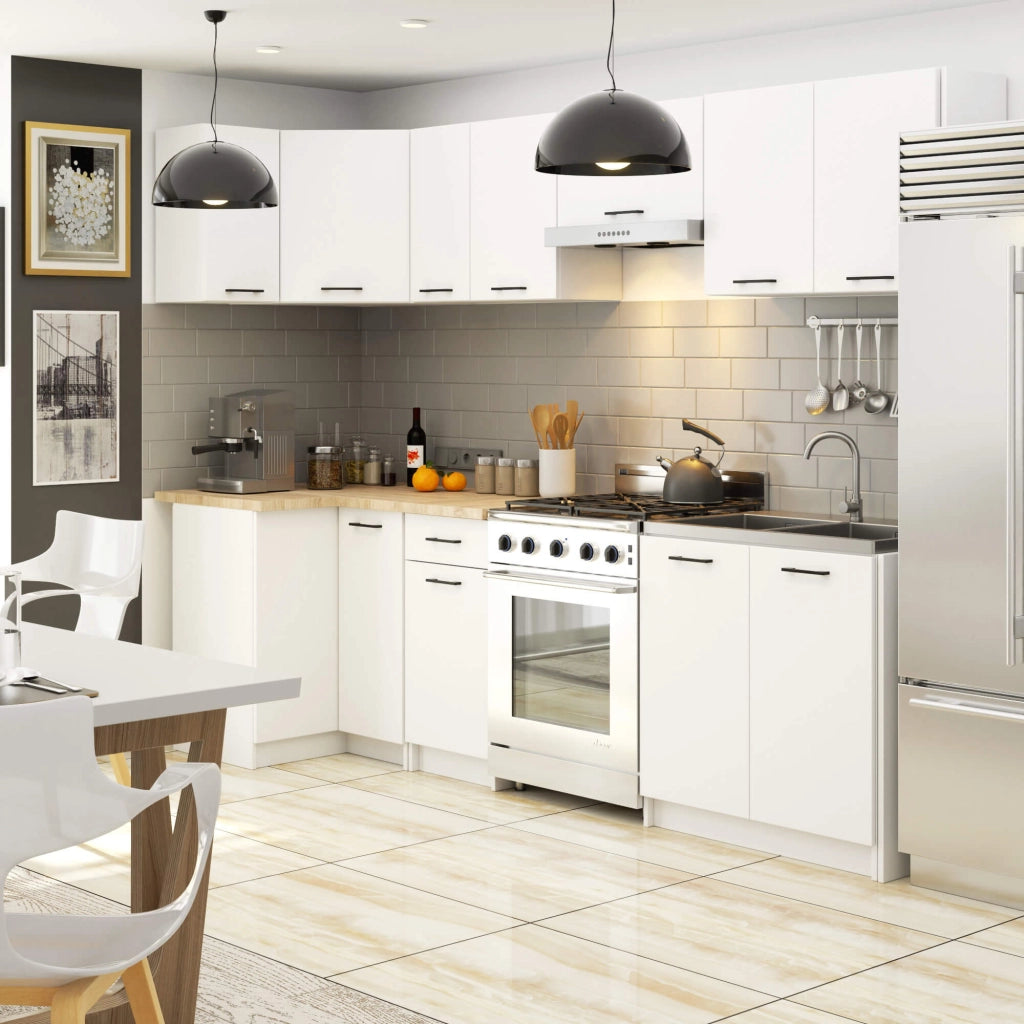 AKORD Set di Mobili da Cucina OLIWIA 300 cm Bianco 300 cm 11 ante 1 cassetto 300x46x203 cm
