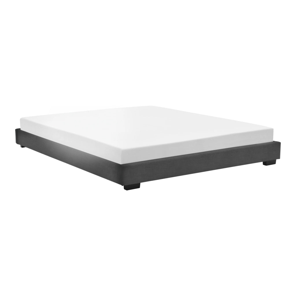 Corium Struttura Letto Imbottito con Materasso a Schiuma Fredda 180 x 200 cm Letto Matrimoniale con Rivestimento in Similpelle con Materasso Anallergico - Nero