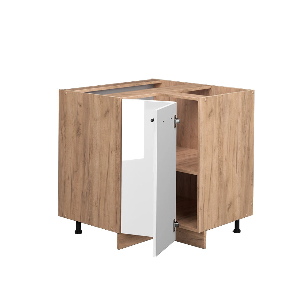 Vicco Mobile ad angolo cucina Bianco lucido 80.5 cm , PL Antracite