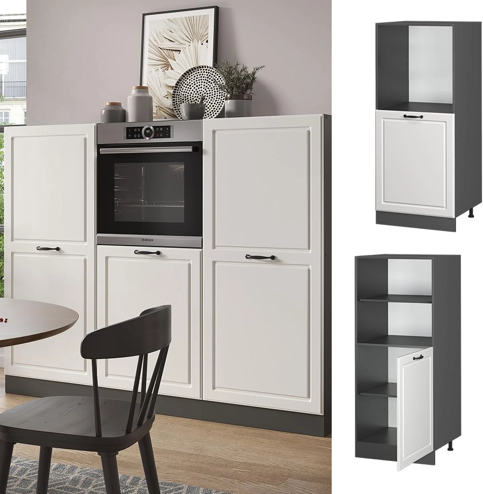 Mobile per forno da incasso R-Line, Bianco casa di campagna, 60 cm, per la libera combinazione all'interno di sistemi cucina modulari