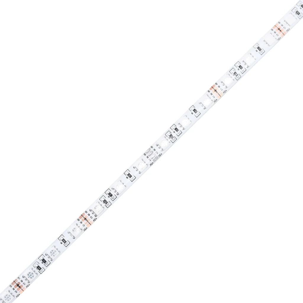 Scrivania tavolo postazione di lavoro scrivania per computer mobile da studio con luci a LED 160 x 55 x 91 cm legno ingegnerizzato bianco 02_0023408