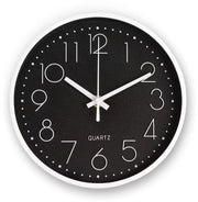 CIMOYBAI 20 cm/8 pollici moderna orologio da parete nera, silenzioso, senza suono ticchettante, adatto per ufficio, salotto, cucina, scuola, camera dei bambini