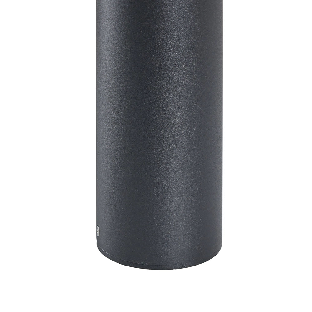Set di 2 lampioni da giardino in alluminio nero, 60 cm, lampade da vialetto, illuminazione da esterno, design moderno