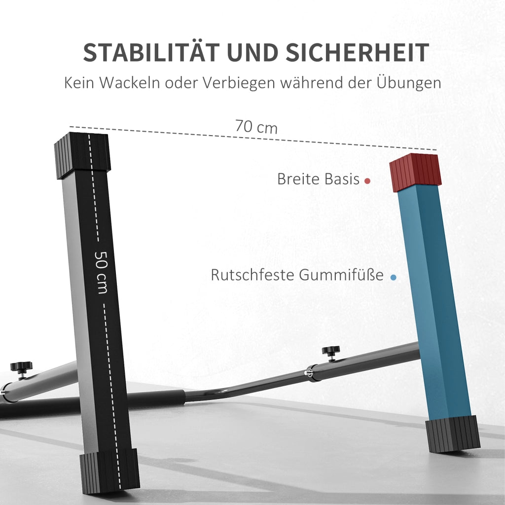 BARRA DIP Regolabile 80-100 cm Acciaio Nero