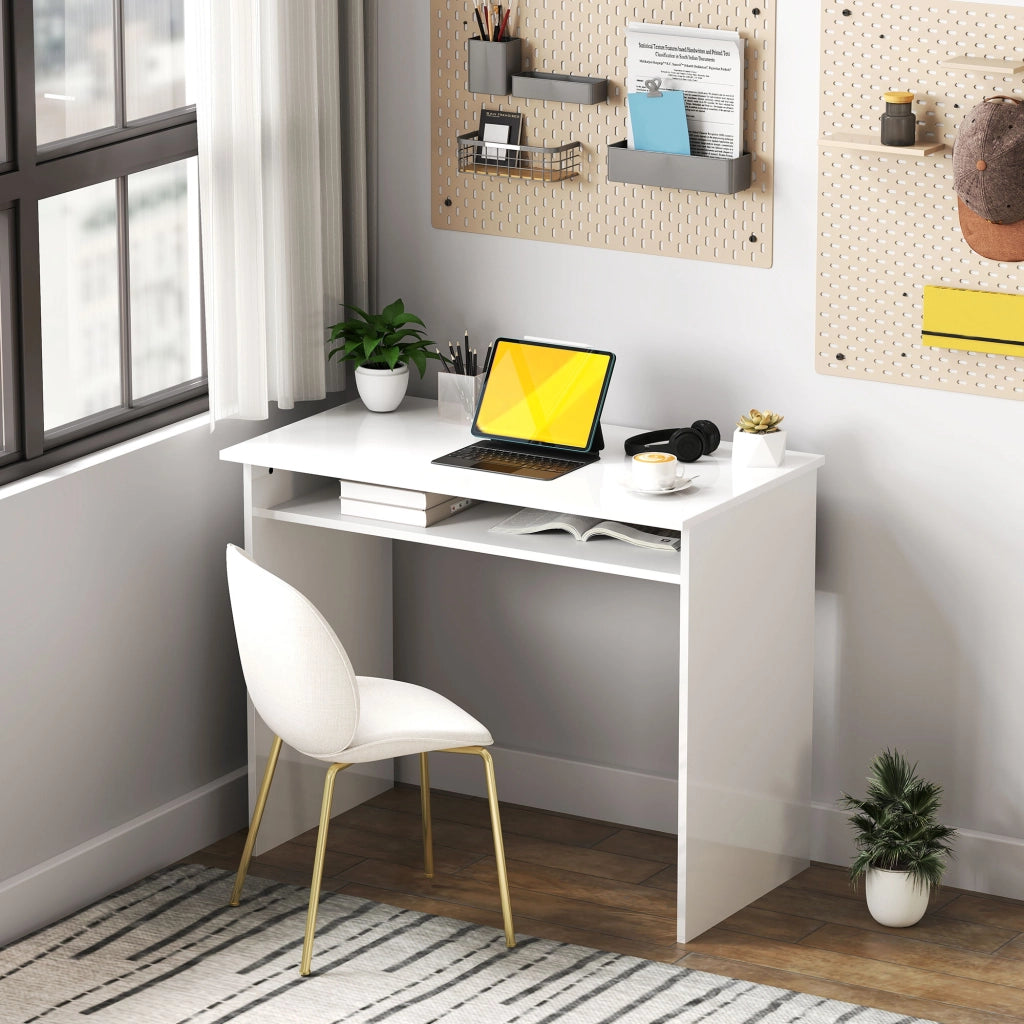 Scrivania computer con ripiano ¨C zephmum ¨C bianco 90x50x74 cm
