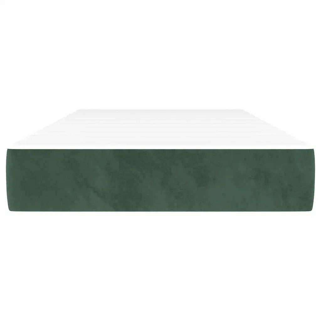 Materasso a Molle-Materasso per letto Verde Scuro 80x210x20 cm in Velluto