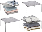 Organizzatore di Cassetto - Pannelli di Cassetto Pratici per Spazio di Archiviazione Extra - Appoggio per Oggetti in Metallo per Camera da Letto, Bagno, Cucina - Set da 4 - Grigio Grafite