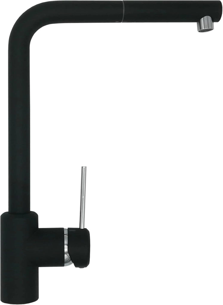 MISCELATORE MONOCOMANDO LAVELLO CON DOCCIA ESTRAIBILE LINEA PIN- Nero Opaco- ARGO- pezzi 1