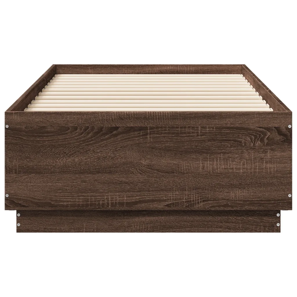 Giroletto Luci LED Rovere Marrone 75x190cm in Legno Multistrato