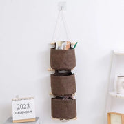 Tas da paraculo con 3 stadi di stoccaggio - acqua resistente - 3 strati di cotone lino - cappotto multifunzionale per muro - adatto per camera da letto e bagno