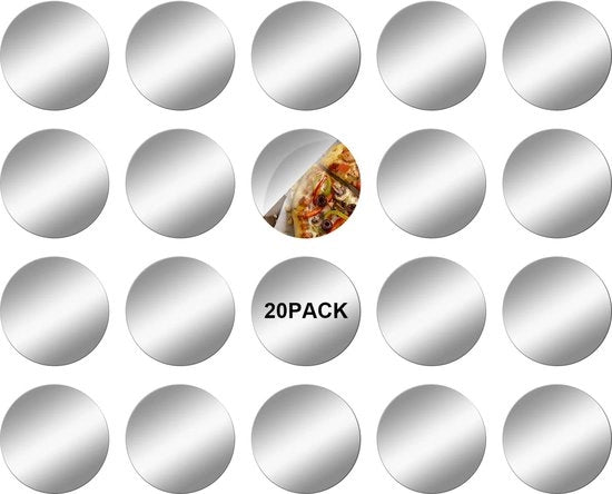 20 pezzi di piastrelle a specchio autoadesivi in acrilico mini rotonde piccole piastrelle a specchio in plastica adesivi a specchio per progetti di fai da te decorativi accessori (5 x 5 cm)