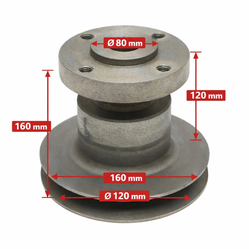 Puleggia pompa acqua Massey Ferguson Ø 120/160mm codice OEM 735034M1