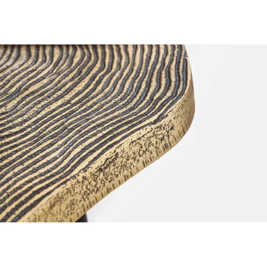 Set di 3 tavolini impilabili NERA dorati e neri - design chic contemporaneo