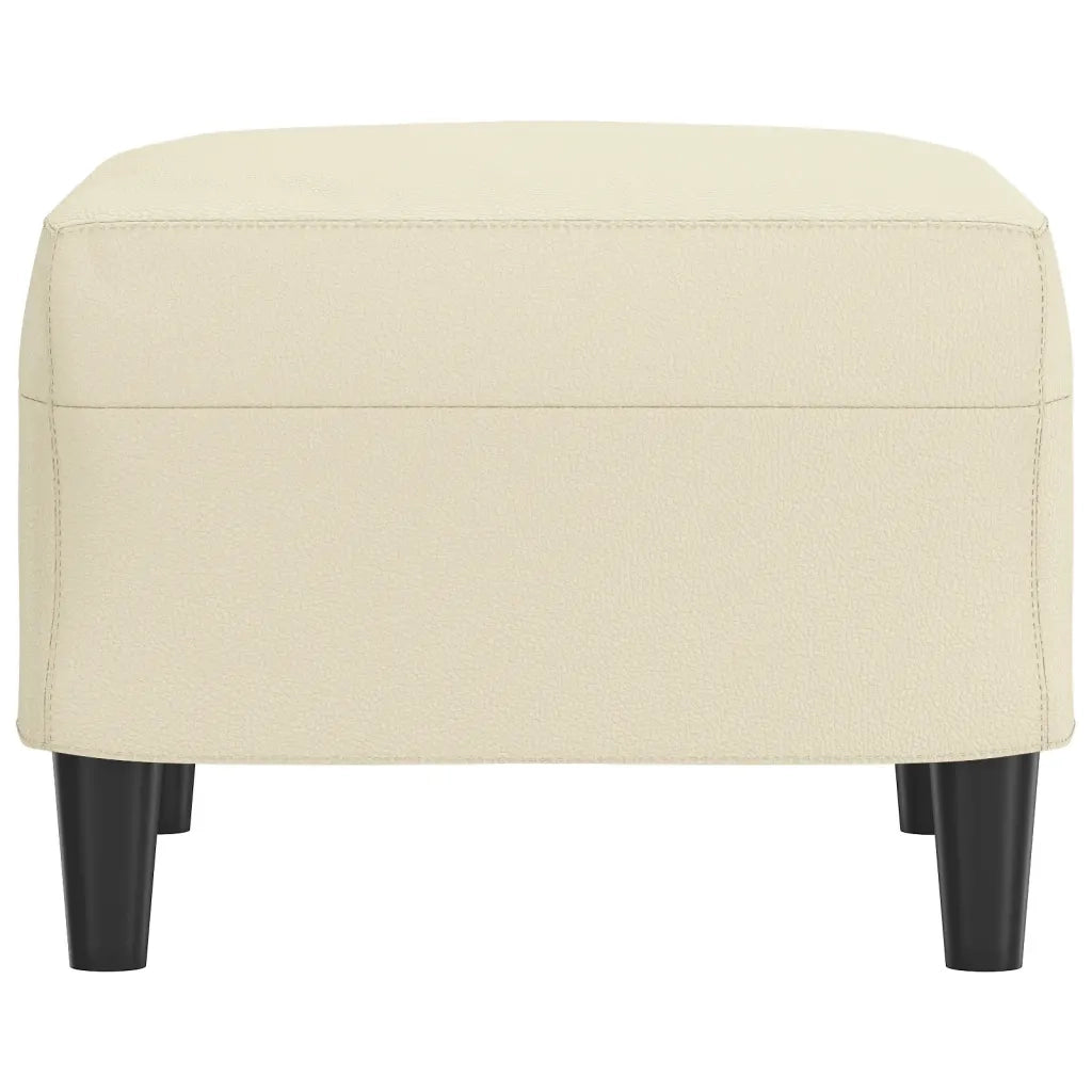 Poggiapiedi Crema 60x50x41 cm in Similpelle 349288