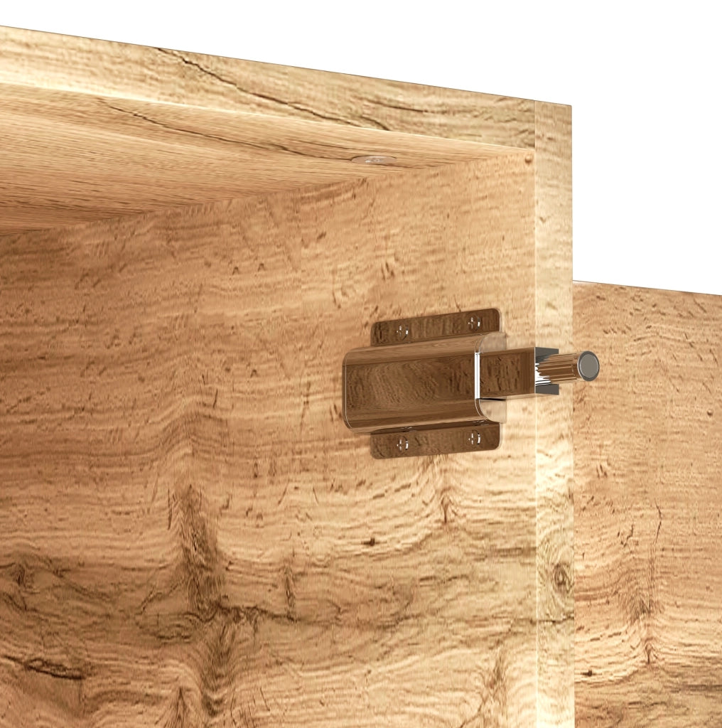 Mobile ingresso 5 in 1 con specchio; scarpiera; cassetti e panca; MDF naturale