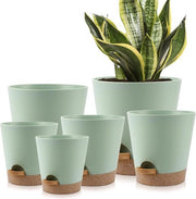 Bacini per piante autoscatolanti 20 cm - Piantine in plastica con fori di drenaggio - Interno ed esterno