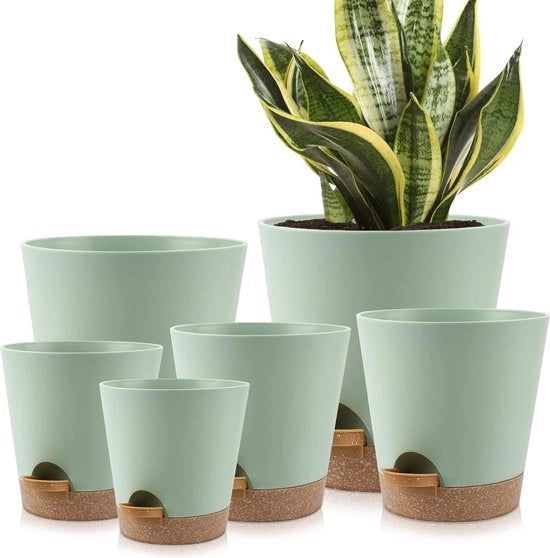 Bacini per piante autoscatolanti 20 cm - Piantine in plastica con fori di drenaggio - Interno ed esterno