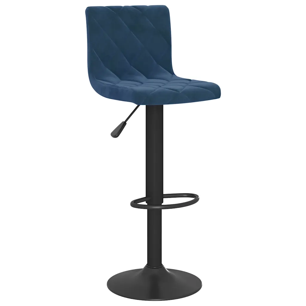 vidaXL Sgabelli da Bar 2 pz Blu in Velluto