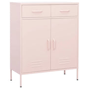 Mobile contenitore in acciaio 80 x 35 x 101,5 cm con 2 cassetti e ripiano regolabile stile contemporaneo rosa 02_0046848