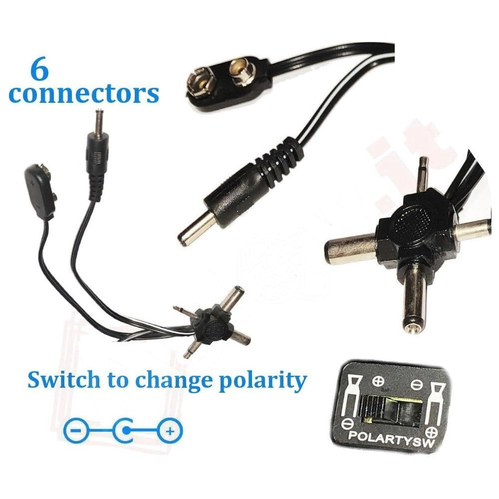Trade Shop - Trasformatore Alimentatore Universale 1000ma Da 1.5v A 12v Ac Dc Connettori Ita -