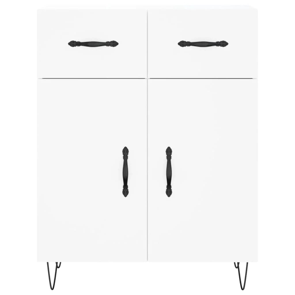 Buffet credenza cassettiera mobiletto mobile contenitore organizer cucina soggiorno salotto alto 69,5 x 34 x 180 cm legno ingegnerizzato bianco 02_0032699