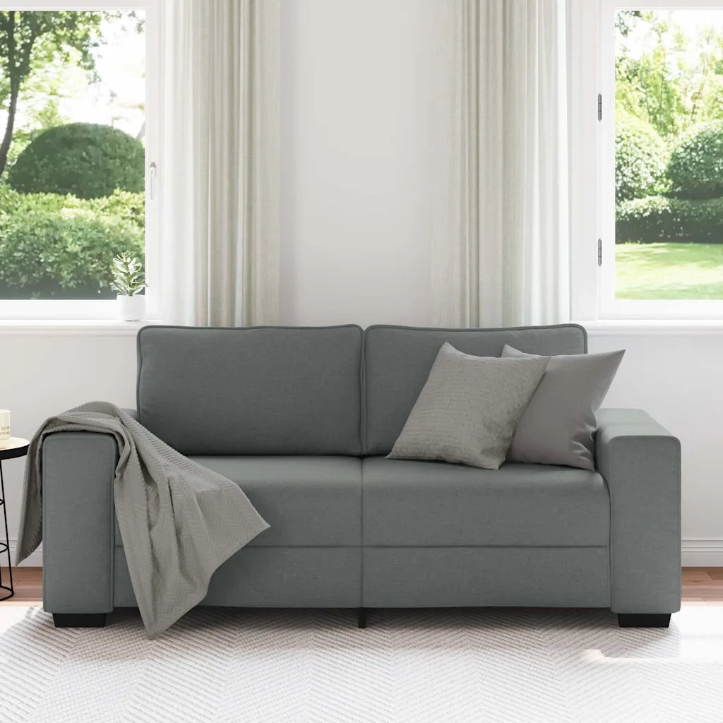 Divano a 2 Posti Grigio Scuro 180x77x82 cm in Tessuto 4105167