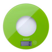Bilancia da cucina digitale con display LCD, capacità 5kg graduazione 1g, corpo vetro colorato verde - SOGO