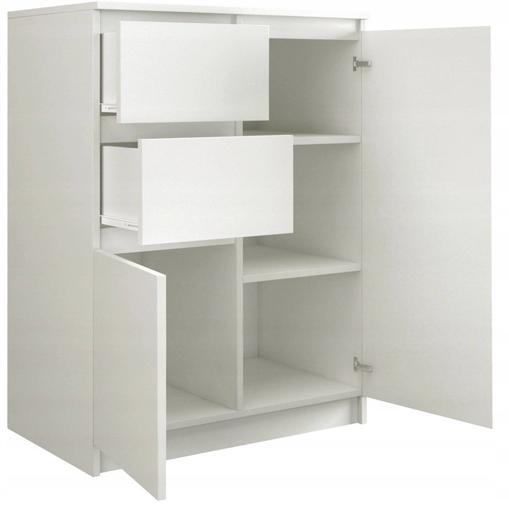 Cassettiera MALWA 2d2s bianco per camera e soggiorno