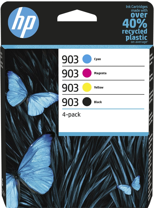 HP Confezione da 4 cartucce di inchiostro nero, ciano, magenta, giallo originali 903
