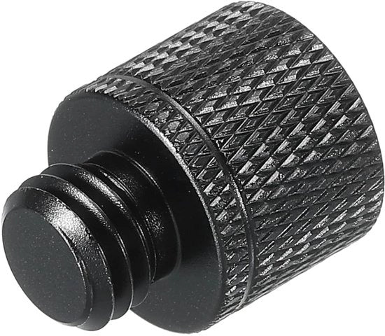 Adattatore per microfono - Adattatore per camera - Attacco per apparecchiature - Struttura in alluminio leggera - 1/4 a M10 - Nero