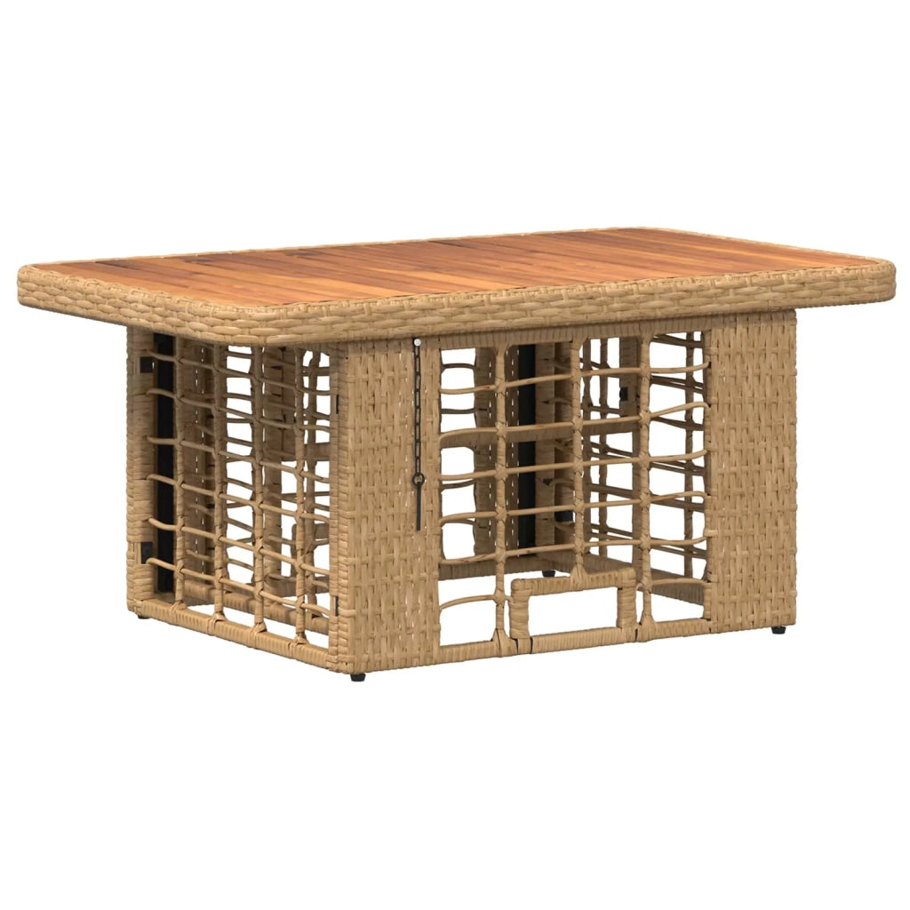 Set da Pranzo per Giardino con cuscino 3 pz | Set Salotto da Giardino Naturale e Bianco
