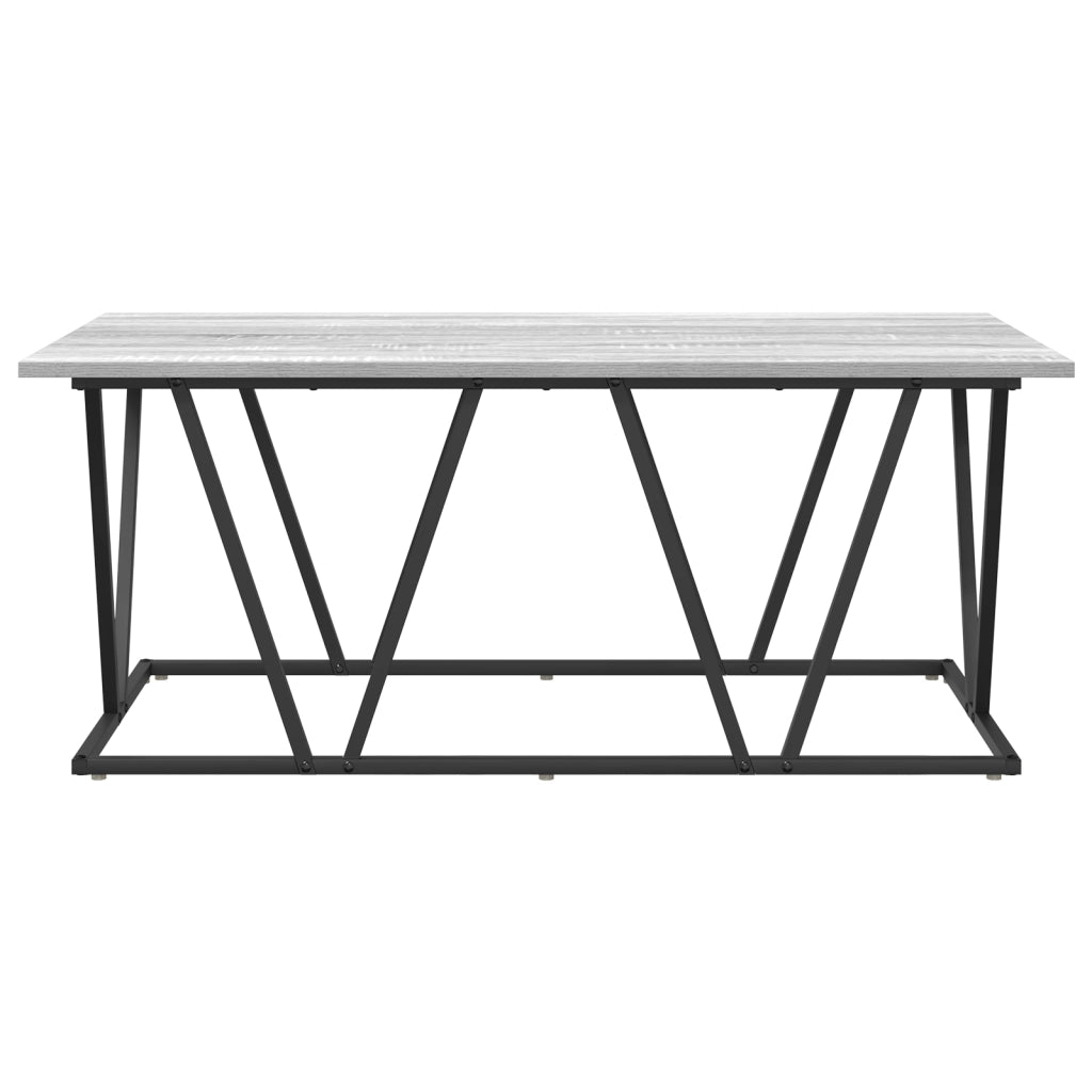 Tavolino da caffÃ¨ Grigio Sonoma 100x50x40 cm in legno ingegnerizzato e metallo